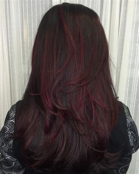 dark red black hair color